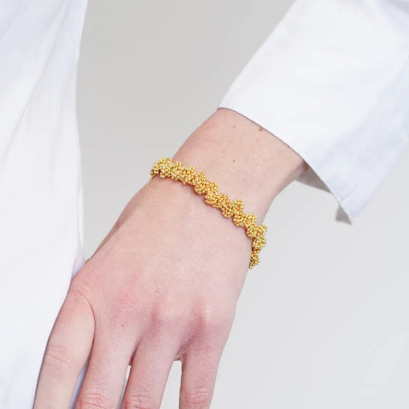 Bracciale in Metallo con perline intrecciate AMOVENEZIA - gioiello BySimon