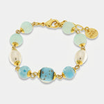Bracciale in Metallo con cristalli azzurri ispirati al vetro di Murano AMOVENEZIA - gioiello BySimon
