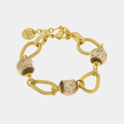 Bracciale in Metallo con cristalli ispirati al vetro di Murano
