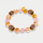 Bracciale in Metallo con cristalli rosa ispirati al vetro di Murano - BYSIMON gioielli