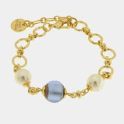 Bracciale in Metallo con cristalli ispirati al vetro di Murano