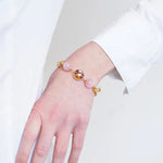 Bracciale in Metallo con cristalli rosa ispirati al vetro di Murano AMOVENEZIA - gioiello BySimon