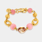 Bracciale in Metallo con cristalli rosa ispirati al vetro di Murano AMOVENEZIA - gioiello BySimon
