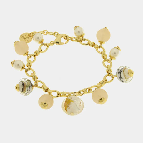 Bracciale in Metallo con cristalli ispirati all'art glass - BYSIMON gioielli