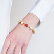 Bracciale in Metallo con cristalli coloati ispirati al vetro di Murano