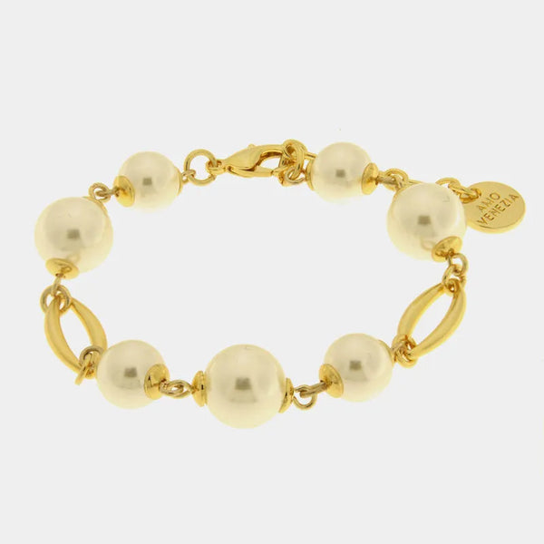Bracciale in Metallo con perle - BYSIMON gioielli