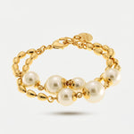 Bracciale in Metallo multifilo con perle - BYSIMON gioielli