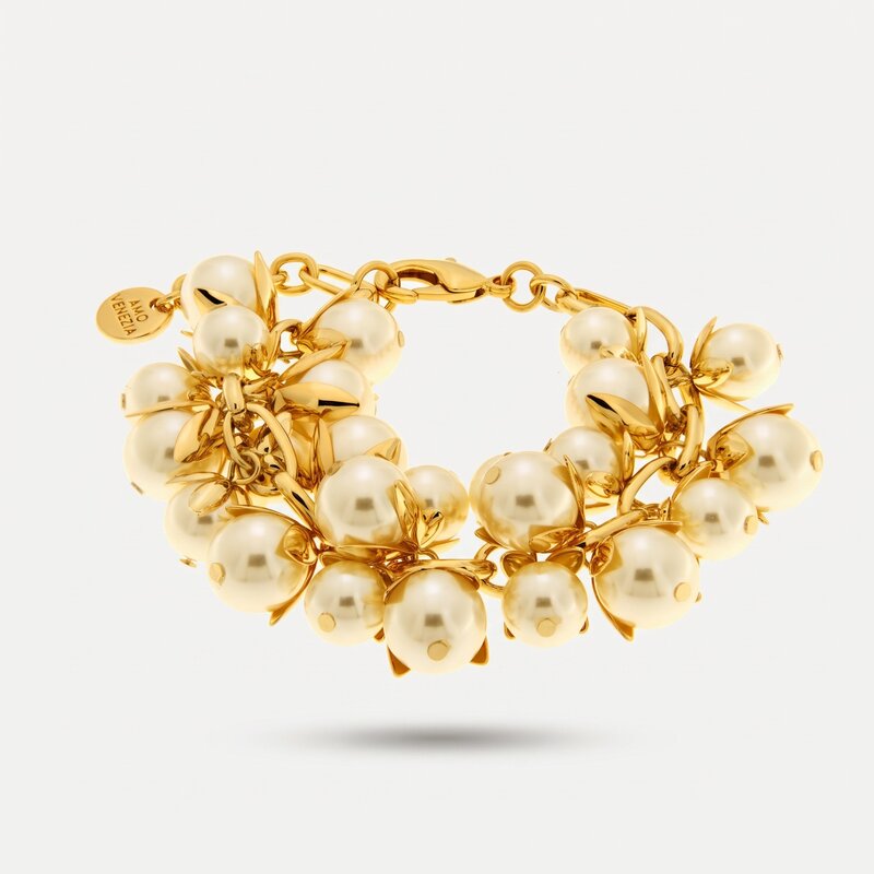 Bracciale in Metallo con perle - BYSIMON gioielli