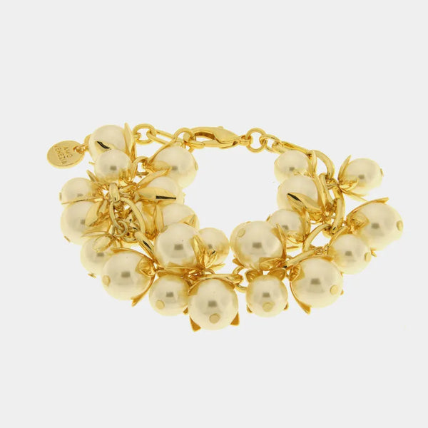 Bracciale in Metallo con perle - BYSIMON gioielli