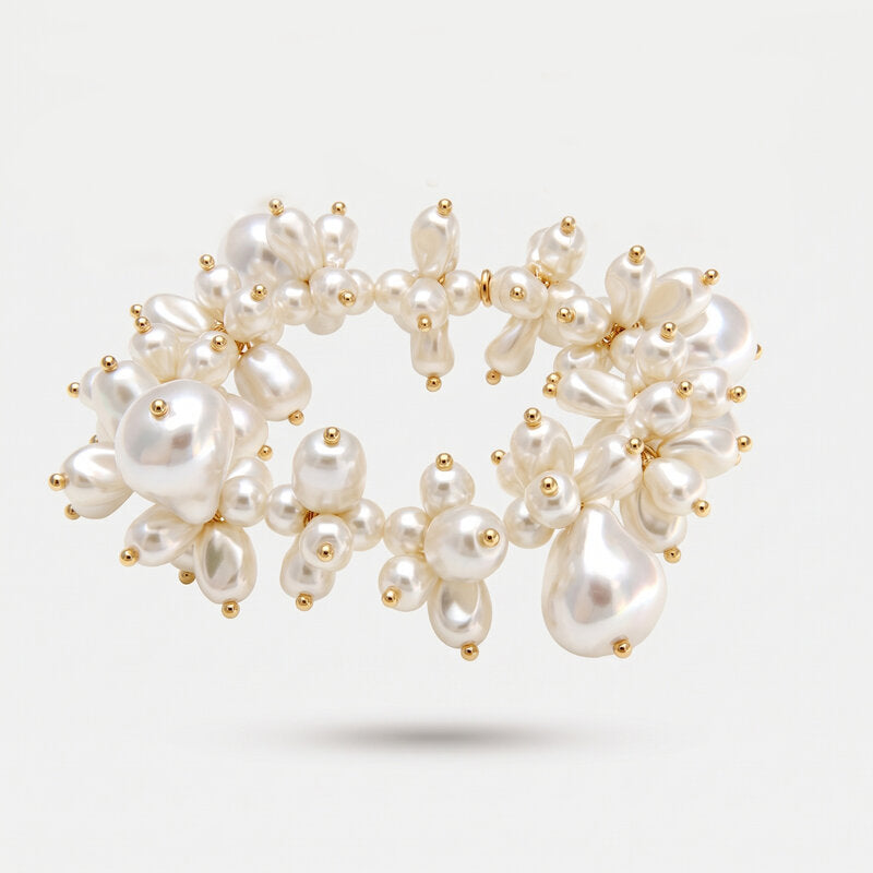 Bracciale in Metallo con perle - BYSIMON gioielli