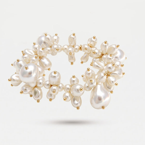 Bracciale in Metallo con perle - BYSIMON gioielli