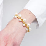 Bracciale in Metallo con perle - BYSIMON gioielli