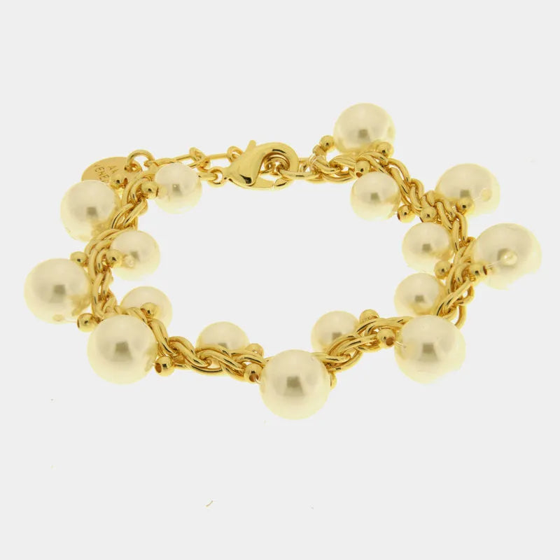 Bracciale in Metallo con perle - BYSIMON gioielli