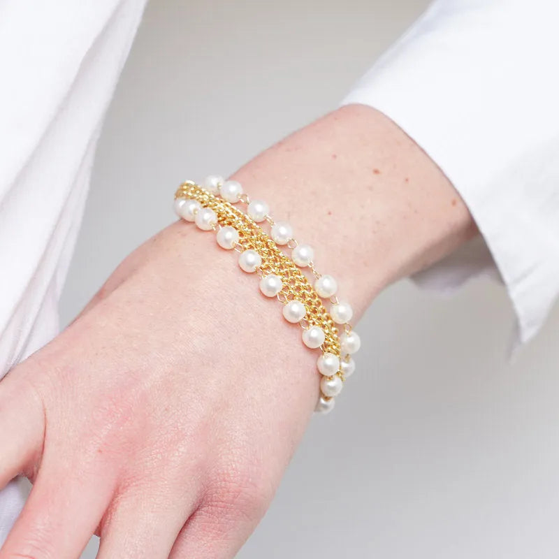 Bracciale in Metallo con perle multifilo AMOVENEZIA - gioiello BySimon