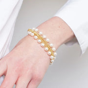 Bracciale in Metallo con perle multifilo