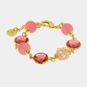 Bracciale in Metallo con cristalli rosa