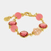 Bracciale in Metallo con cristalli rosa