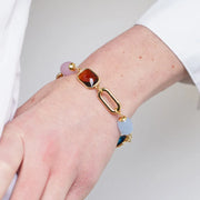 Bracciale in Metallo con cristalli e sfere colorate