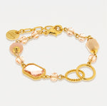 Bracciale in Metallo con cristalli rosa - BYSIMON gioielli