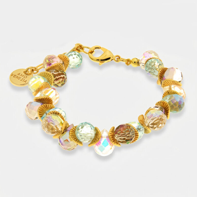 Bracciale in Metallo con cristalli colorati - BYSIMON gioielli