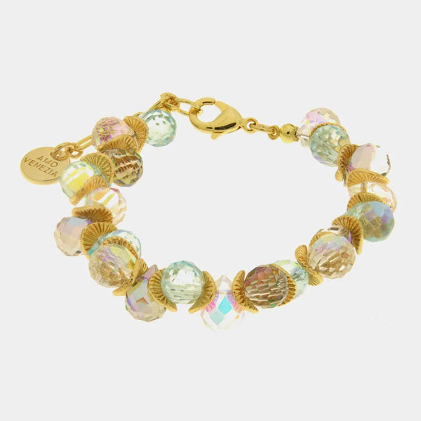 Bracciale in Metallo con cristalli colorati - BYSIMON gioielli