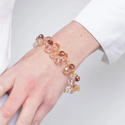 Bracciale in Metallo con cristalli rosa