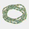 Bracciale in Metallo multifilo con cristalli verdi ispirati al vetro di Murano