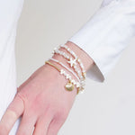 Bracciale in Metallo multifilo con cristalli e conchiglia AMOVENEZIA - gioiello BySimon