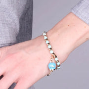 Bracciale in Metallo con sfere e campanella Capri turchese