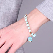 Bracciale in Metallo con sfere e campanella Capri turchese