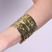 Bracciale in Metallo rigido martellato gold