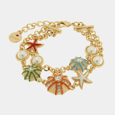 Bracciale in Metallo con ricci colorati - BYSIMON gioielli