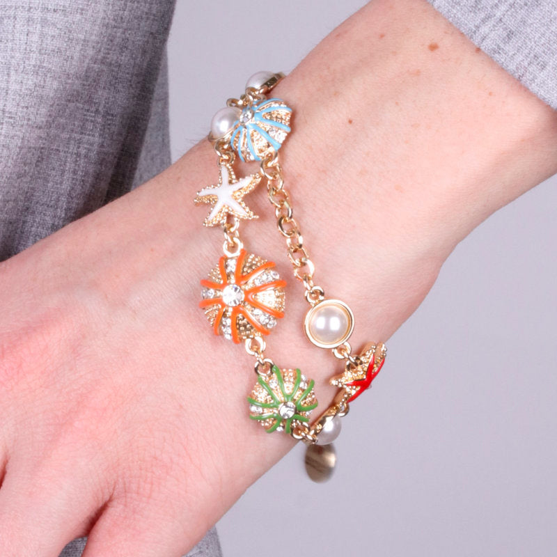 Bracciale in Metallo con ricci colorati - BYSIMON gioielli