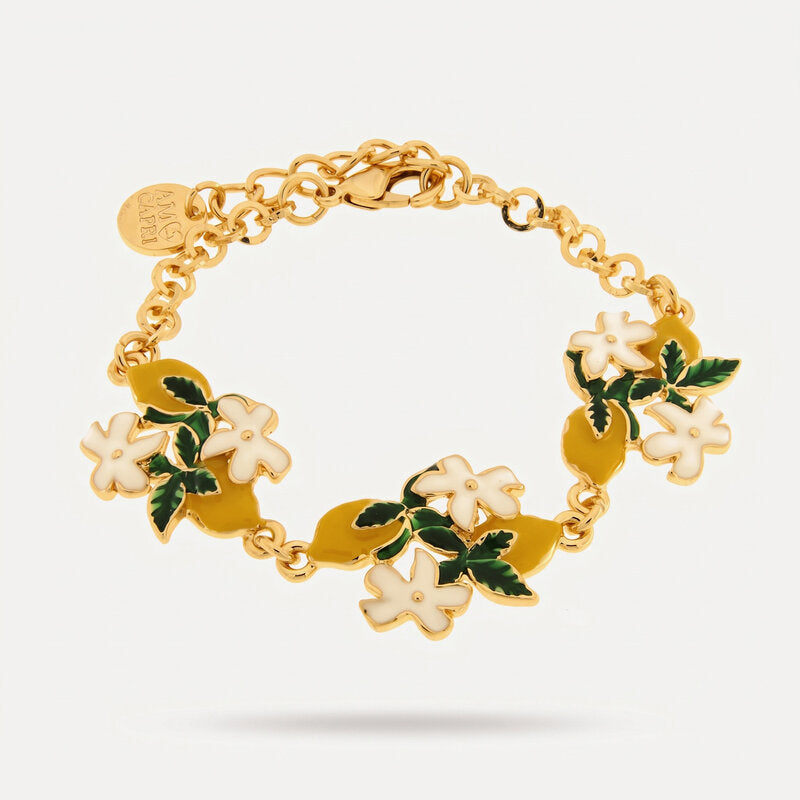 Bracciale in Metallo limoni e margherite - BYSIMON gioielli