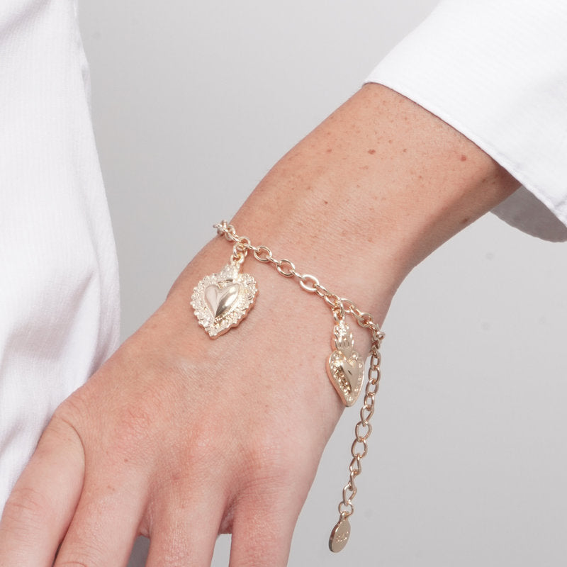 Bracciale in Metallo cuore sacro - BYSIMON gioielli
