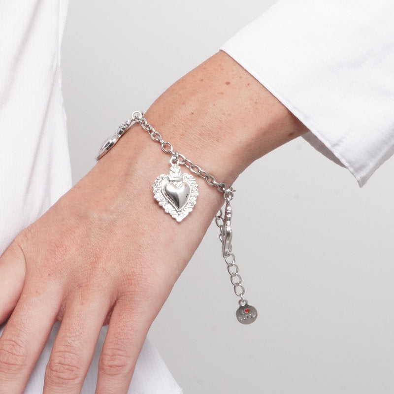 Bracciale in Metallo cuore sacro - BYSIMON gioielli