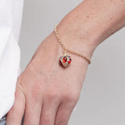 Bracciale in Metallo corona rossa