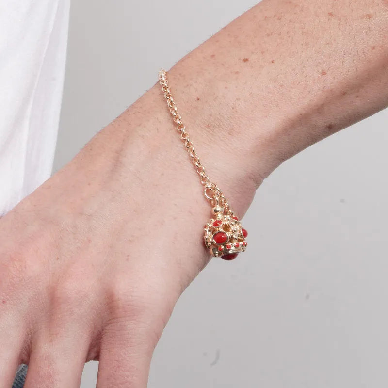 Bracciale in Metallo corona rossa