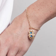 Bracciale in Metallo doppia corona blu