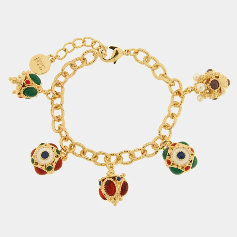 Bracciale in Metallo corone e cubi