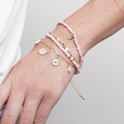Bracciale in Metallo set rosa con conchiglie