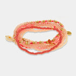 Bracciale in Metallo set rosa con margherita - BYSIMON gioielli