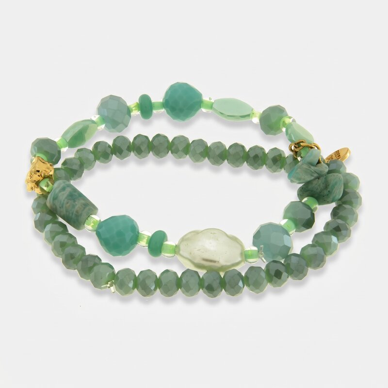 Bracciale in Metallo set verde - BYSIMON gioielli