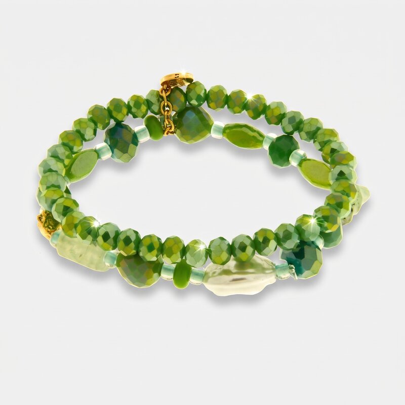 Bracciale in Metallo set verde - BYSIMON gioielli