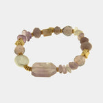 Bracciale in Metallo elastico con cristalli rosa - BYSIMON gioielli