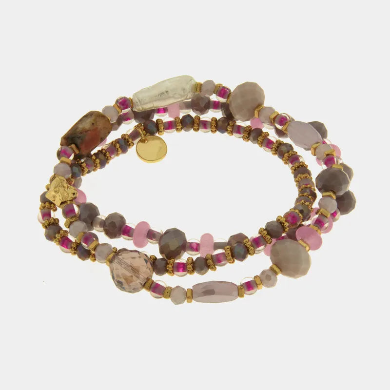Bracciale in Metallo set cristalli colorati