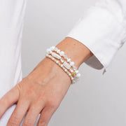 Bracciale in Metallo set bianco