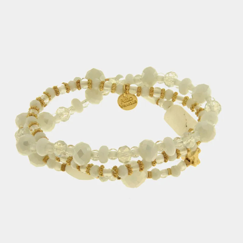 Bracciale in Metallo set bianco