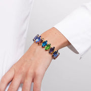 Bracciale in Metallo cristalli colorati