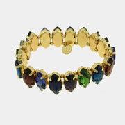 Bracciale in Metallo cristalli colorati